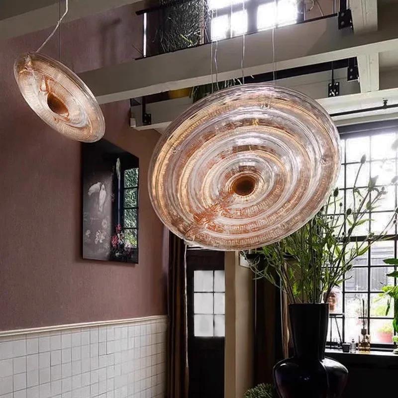 

Modern Lampara Techo Europe Pendant Lamps Round Glass Nordic LED Luxury Lighting Light Fixture for Living Room Art Decor