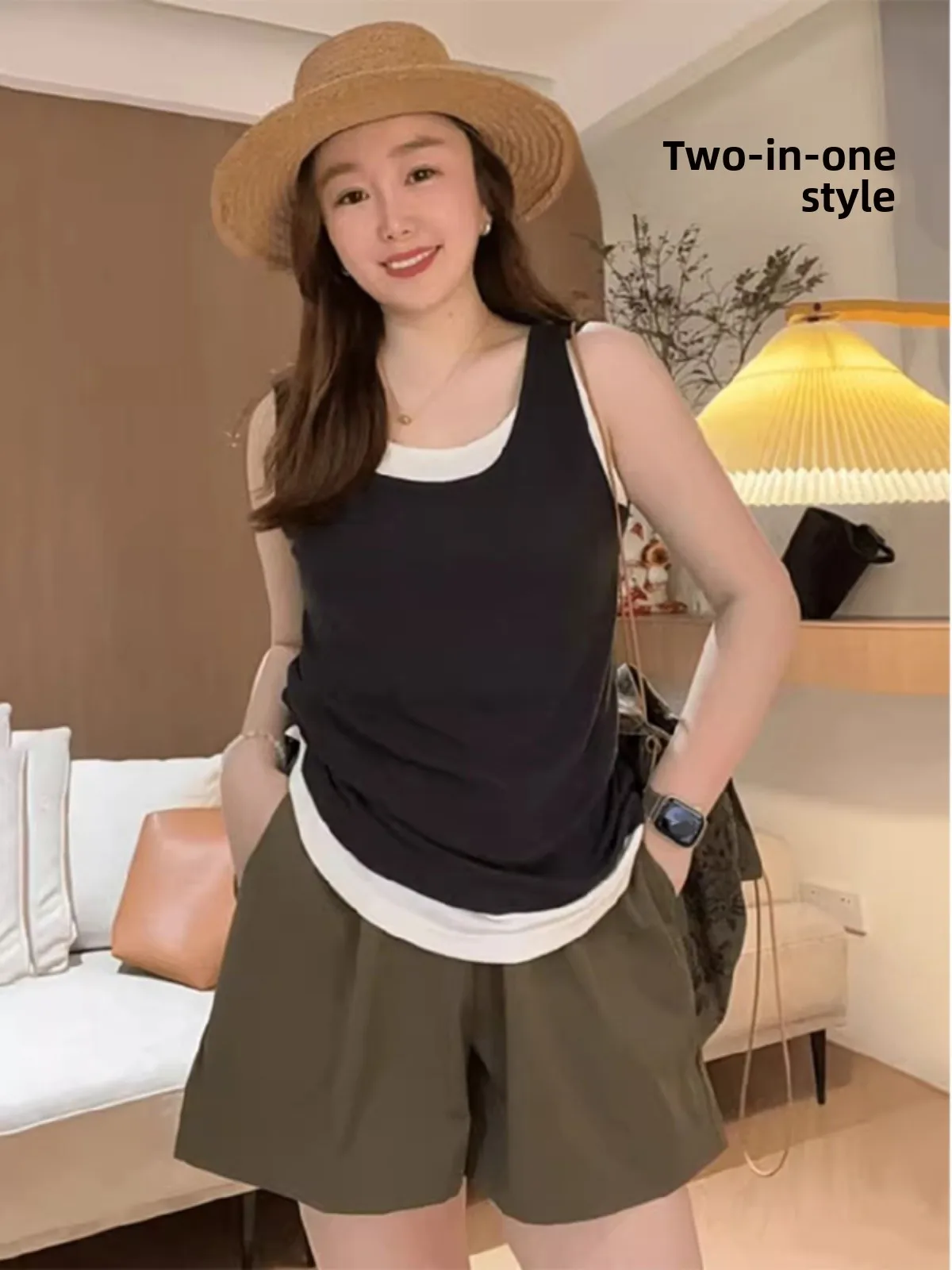 

Летний свободный вязаный жилет Svel, женская верхняя одежда, повседневный круглый топ Ne, большой размер, модный утягивающий топ