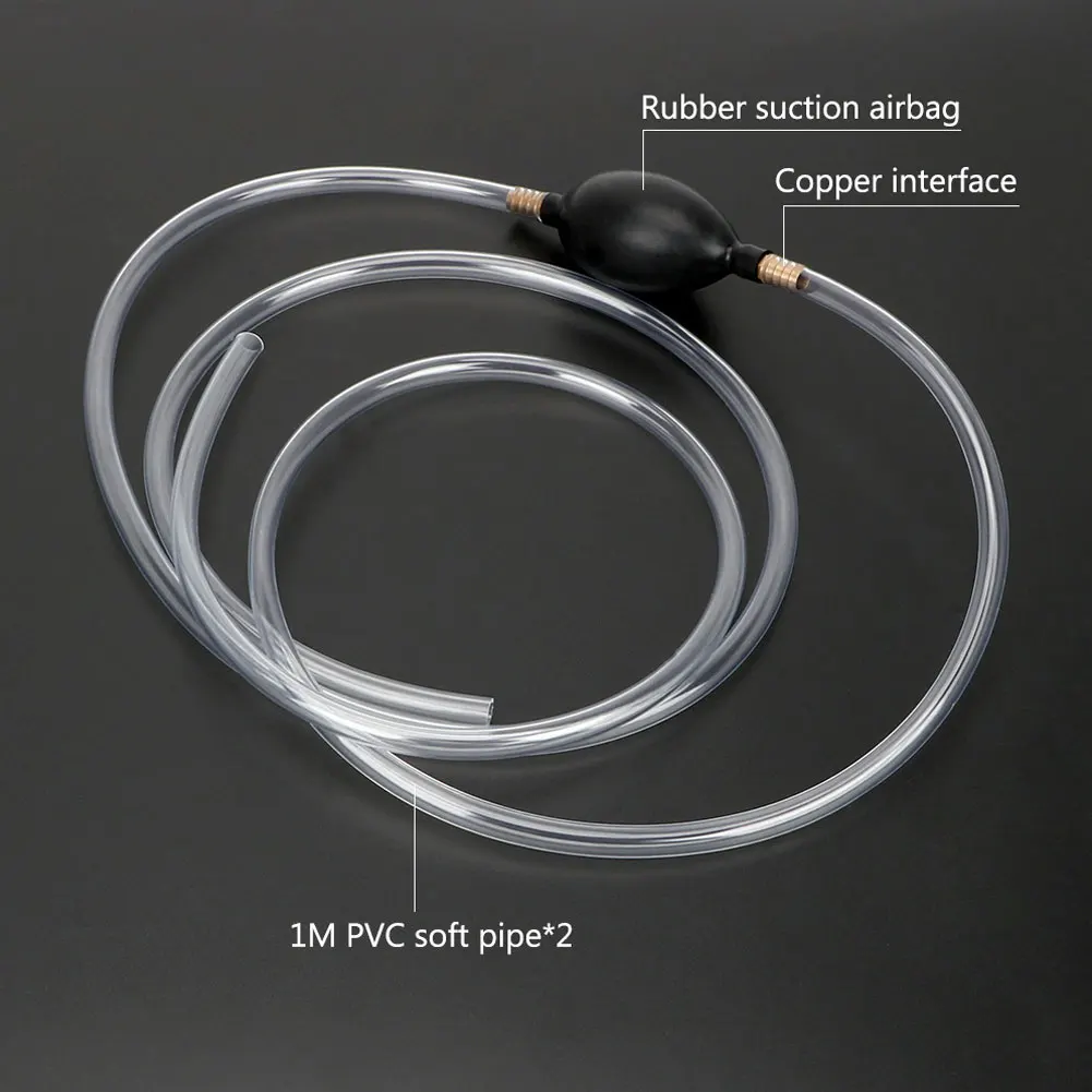 2.1M Car Brake Bleeder Tubes Oil Change Pipe Fluid Fuel Pump Manual Drain Kit Transfer Repair Tools Truck Motorcycle Accessories