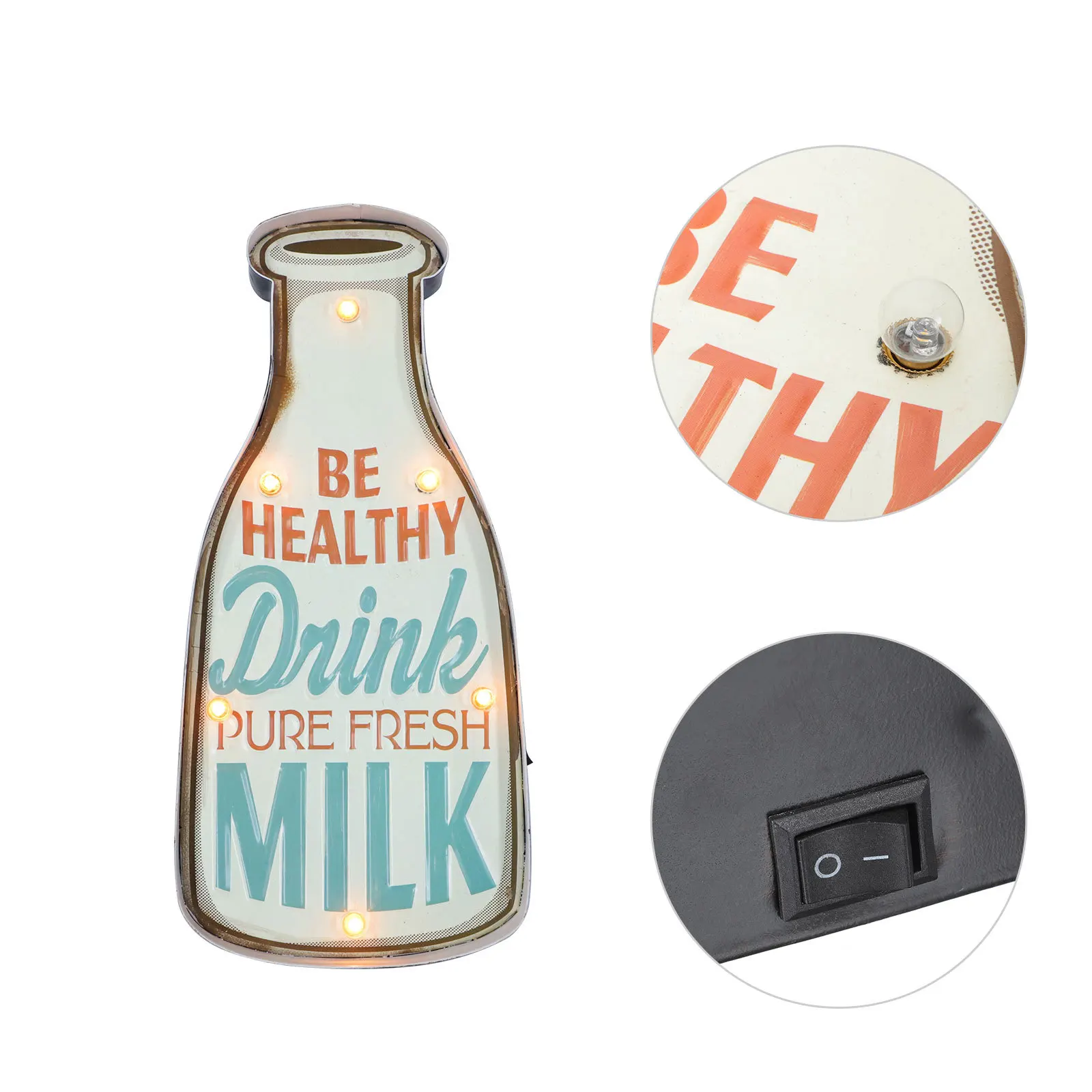 

1Pcs Ice Cream LED Wall Pendant Creative Glowing Hanging Decor Indoor Wall Ornament Bar Restaurant Scene Bar Pendant