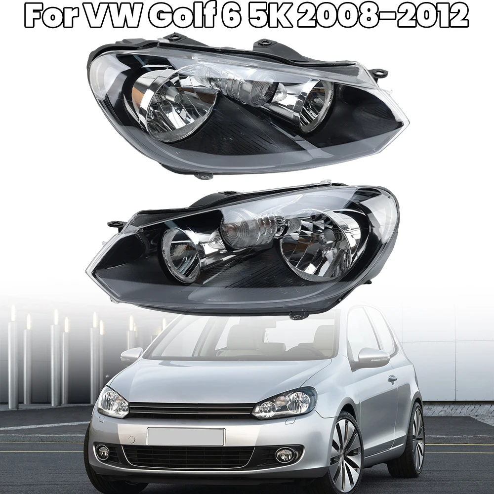 

8-контактный передний бампер, фара для VW Golf 6 5K 2008 2009 2010 2011 2012, фара, галогенная фара H7 H15