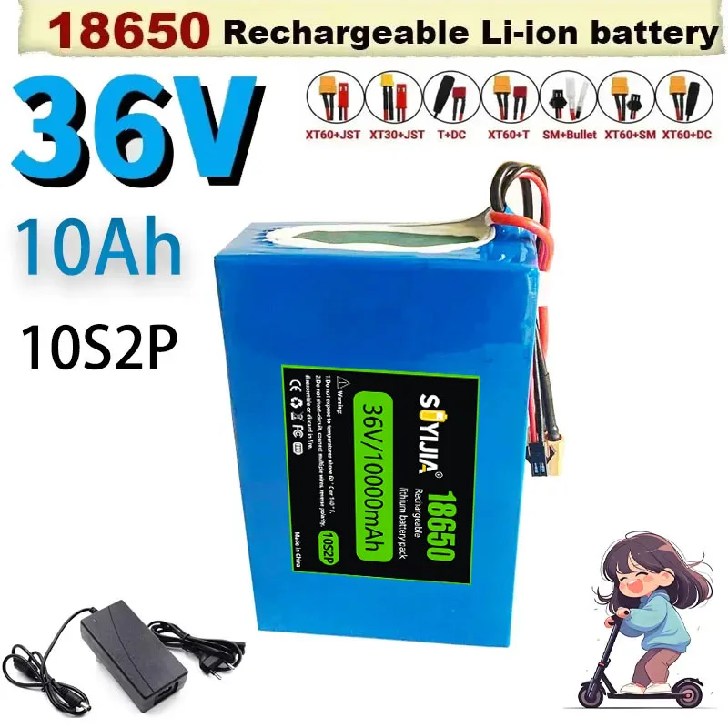 Batterie Au Lithium 36V 10S2P, 10000mAh Avec BMS, Adaptée Au Skateboard Scooter Électrique 42V Avec Batterie 18650 Intégrée.