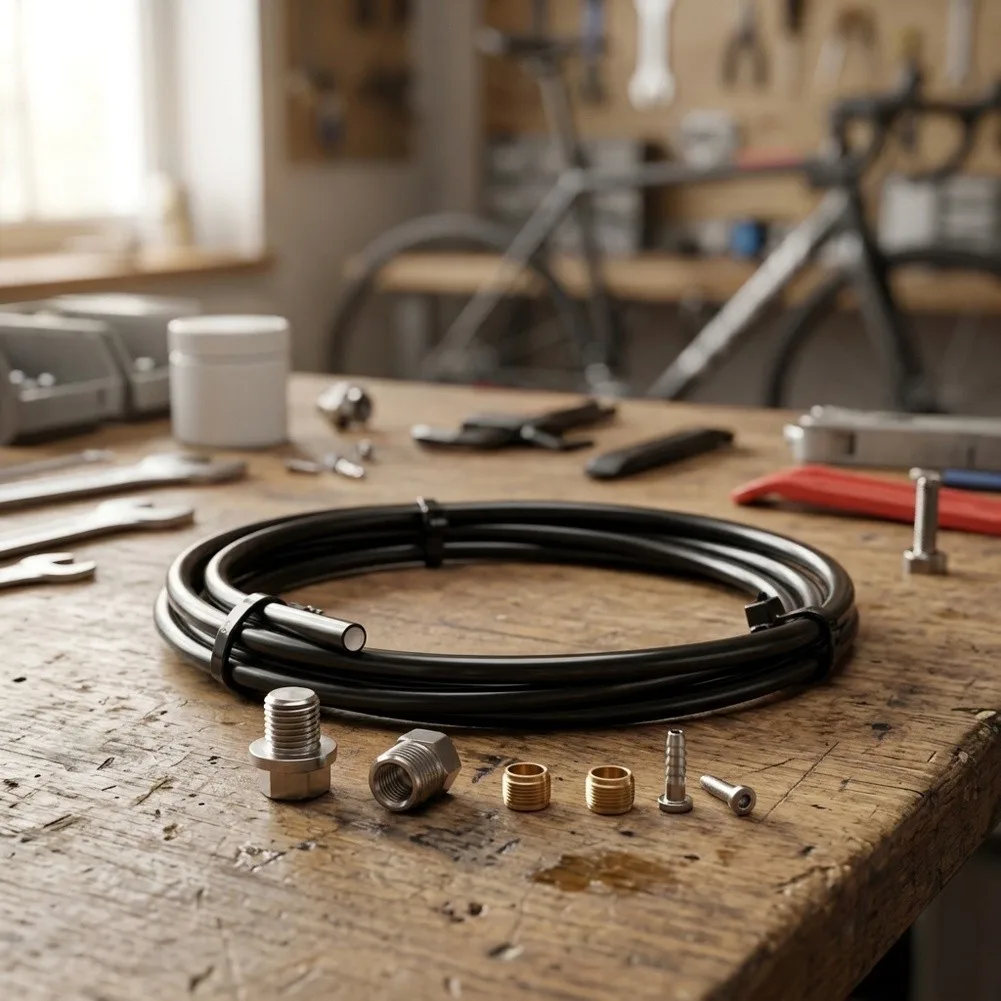 Road Bicycle Hydraulic Brake Hose 1.7m Compatible with R9170 R8020 R7020 4720 For RX Disc Brake Systems Nylon Steel