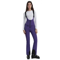 Ski Pants Women Shoulder Straps Overall Waterproof High Elastic Snow Pants Suspender Winter Outdoor Warmth Toursers