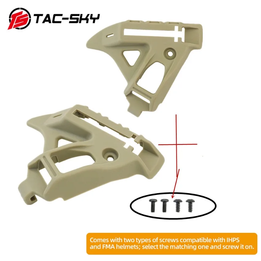 TS TAC-SKY Airsoft Helmet Adapter Compatible with IHPS Tactical Helmets Side Rail Replacement Kit for Rail Adapters