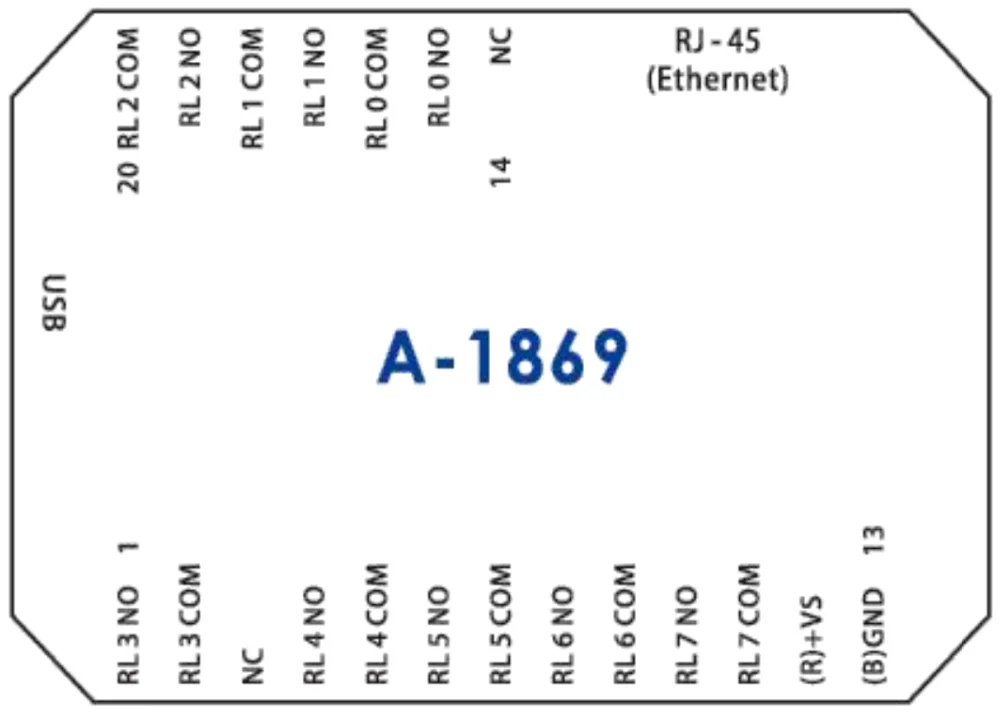 Module d'E/S Ethernet Sortie relais 8DO (A-1869)*