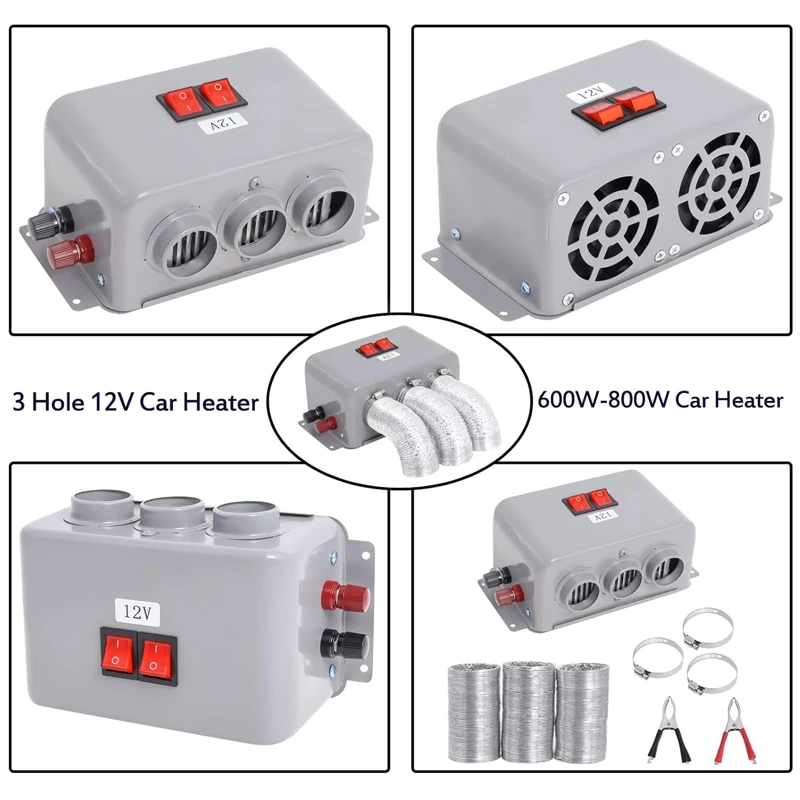 3 حفرة 800 واط الكهربائية التبريد التدفئة مروحة الزجاج الأمامي إزالة الضباب ديميستر 12 فولت/24 فولت المدمجة سخان السيارة مزيل الصقيع سيارة مزيل الصقيع الشاحنات