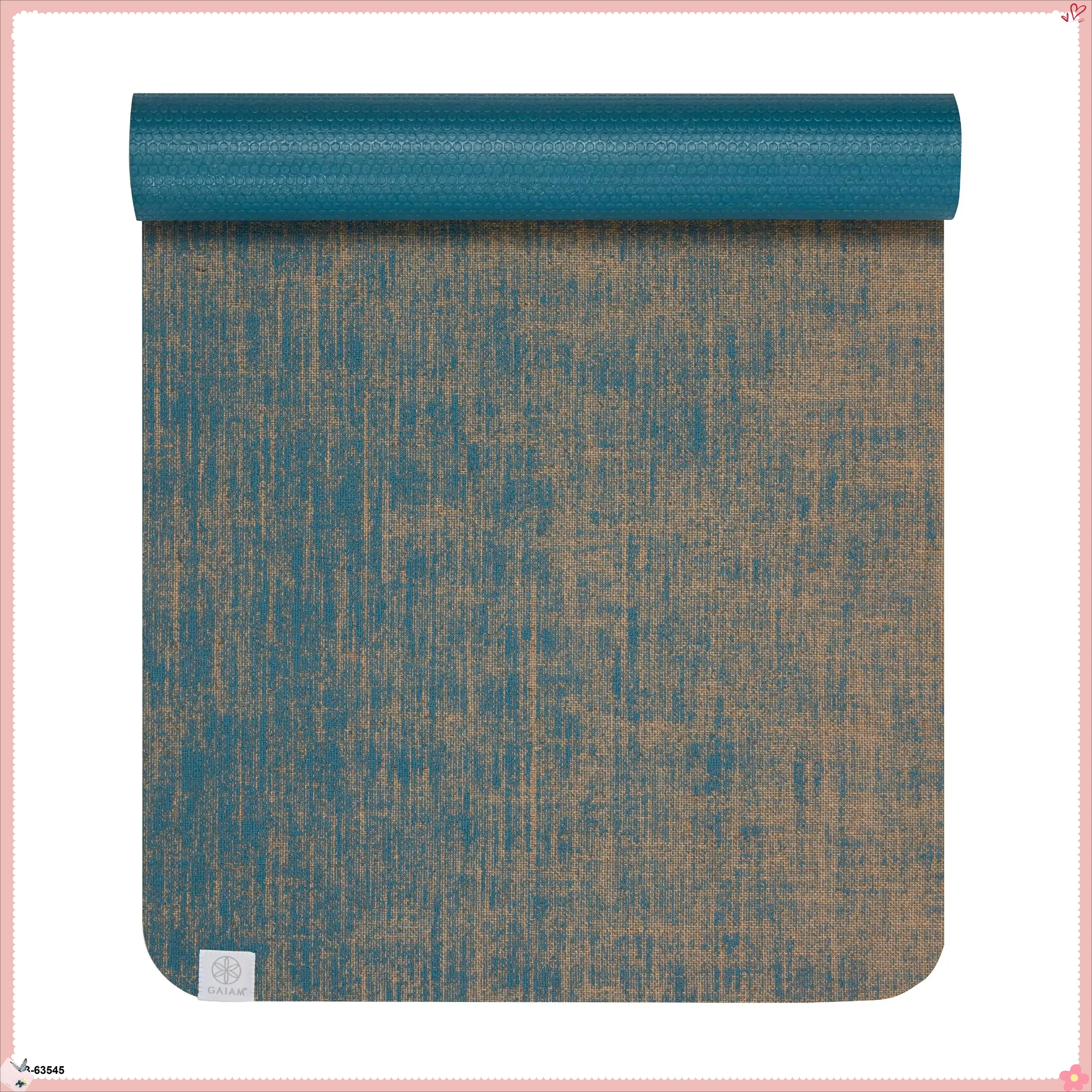 

Коврик для йоги из бирюзового джута 5 мм — экологически чистый и нескользящий для пилатеса, медитации, домашнего спортзала