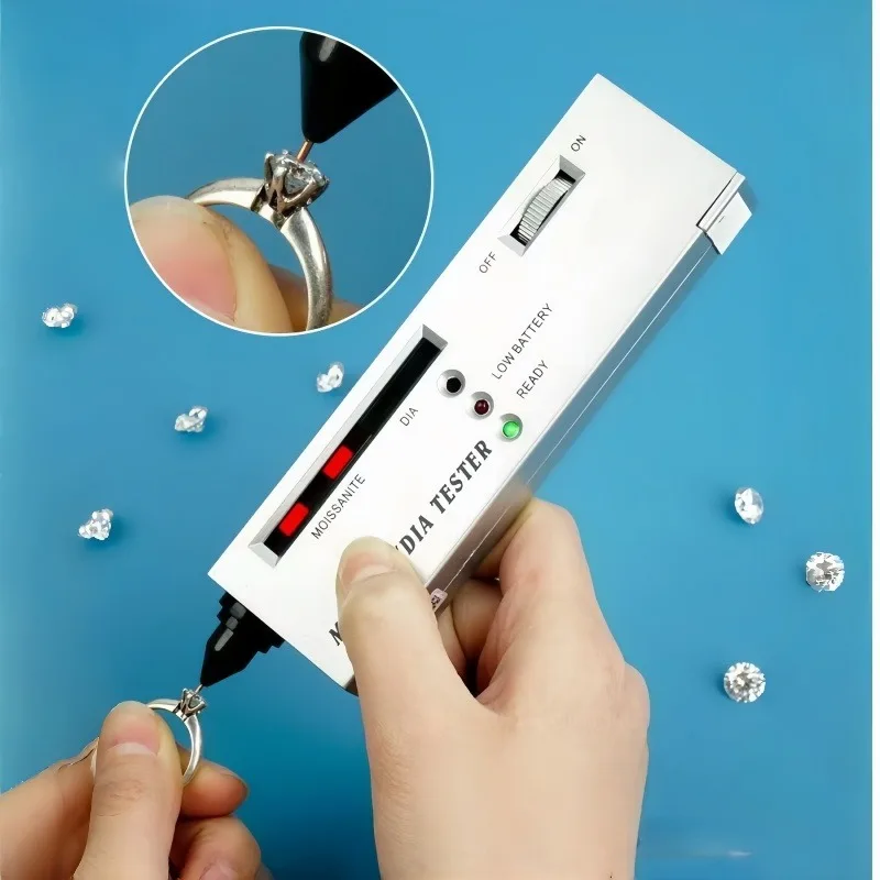 

Портативный тестер для определения подлинности бриллиантов и муассанитов: термометр для проверки теплопроводности, инструмент для ювелирных изделий