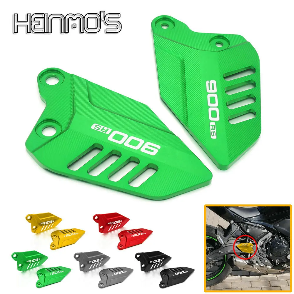 

CNC Aluminum Motorcycle Footpeg Footrest Rear set Heel Guard Protector Plates Z900 RS For KAWASAKI Z900RS 2017 2018 2019 2020