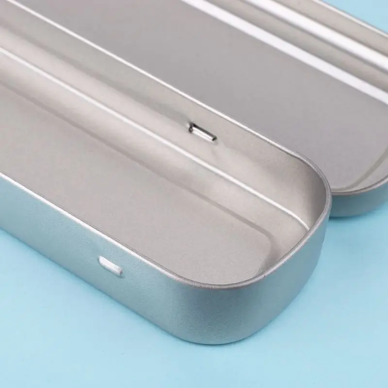 Durable Metal Office Supplies Rectangular Iron Case Pencil Case Gifts Container Storage Box