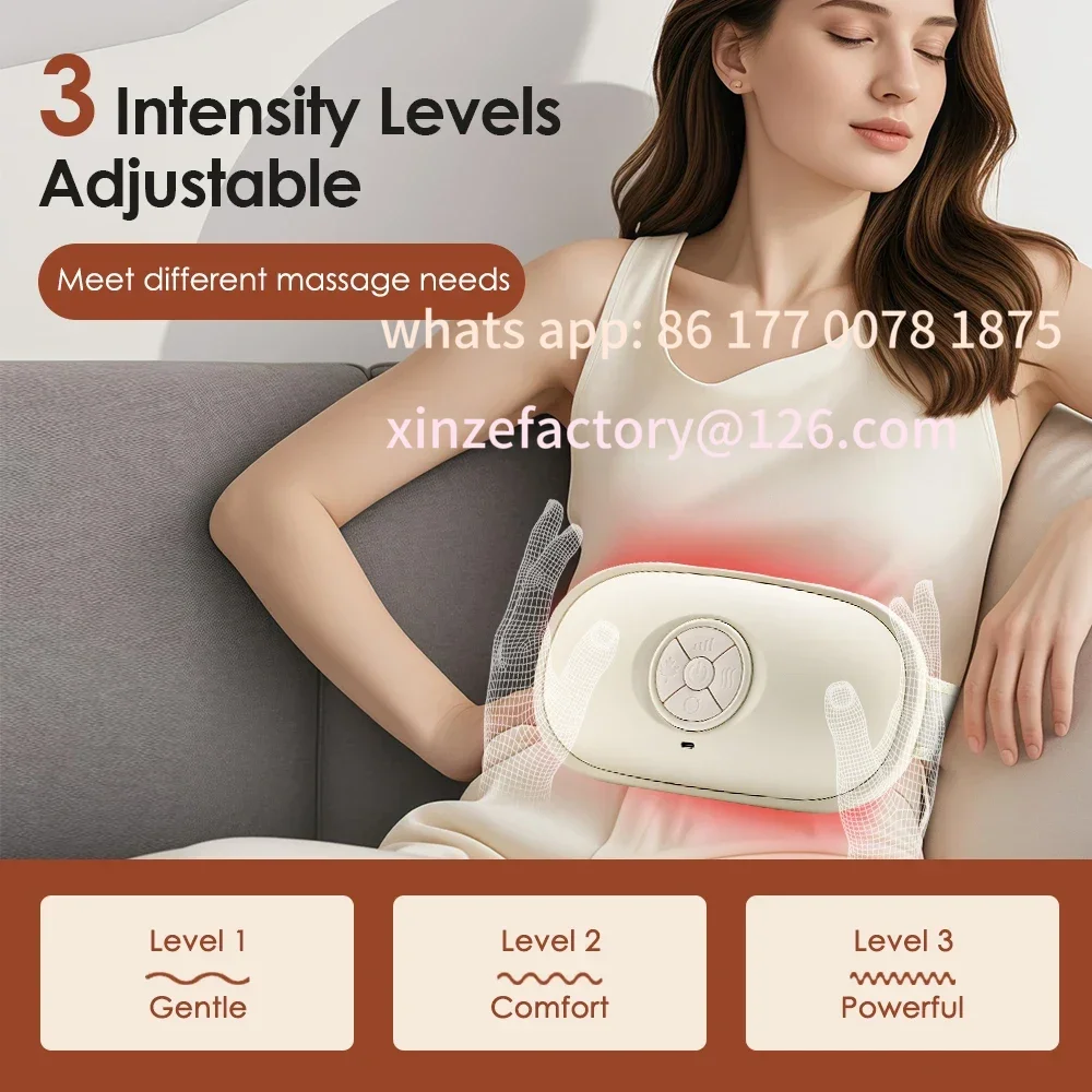 

Customizable Electric Abdominal Massager Bian Stone Kneading 2-Level Heat Fat Burner 3-Intensity Modes Anti-Cellulite Belly