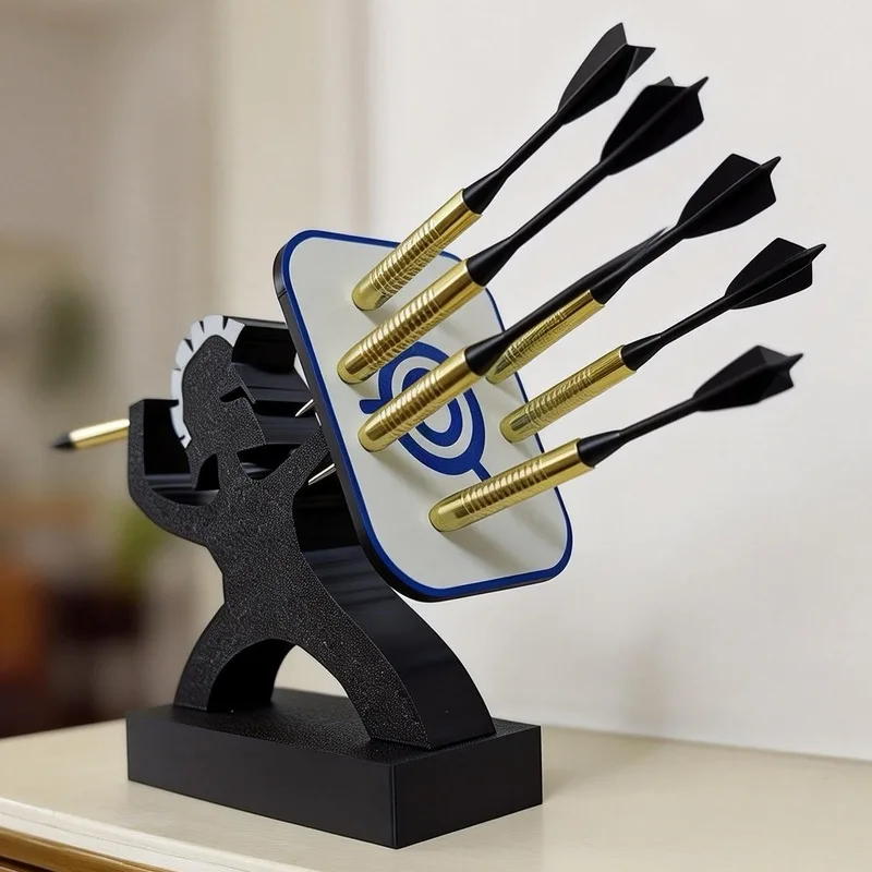 

Spartan Dart Storage Holder 3D Printed Desktop Display Stand Multi Purpose Dart Organizer For Home Office Dart Enthusiasts