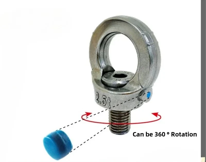 stainless steel safety eye type rotating lifting ring
