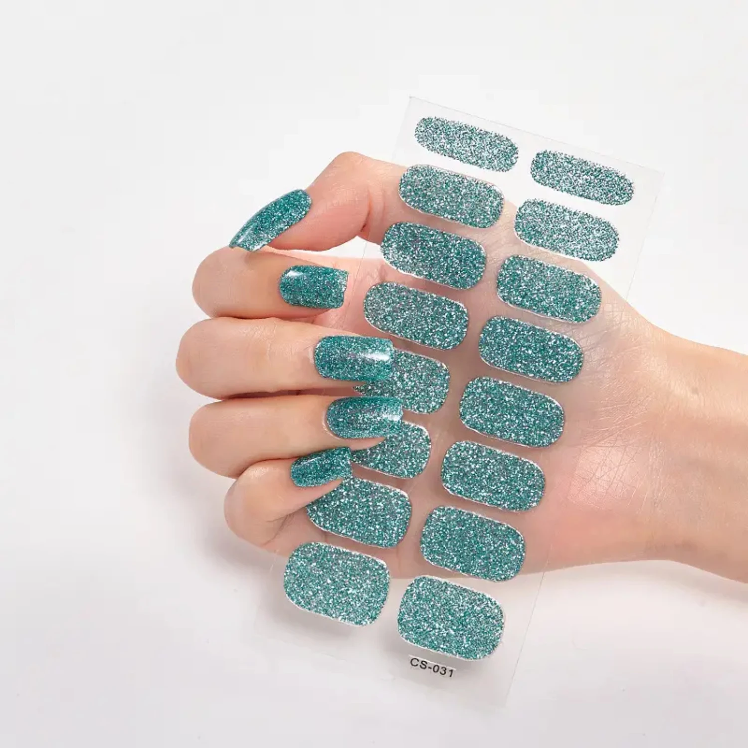 Shiny Nail Decals Stickers Tape Polish Decoration - 8 Sheets