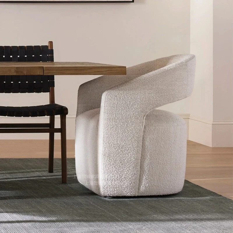 Nordisch, leichter Luxus, speziell geformt, Designer, Stoff, Sofastuhl, einfache Mahlzeit