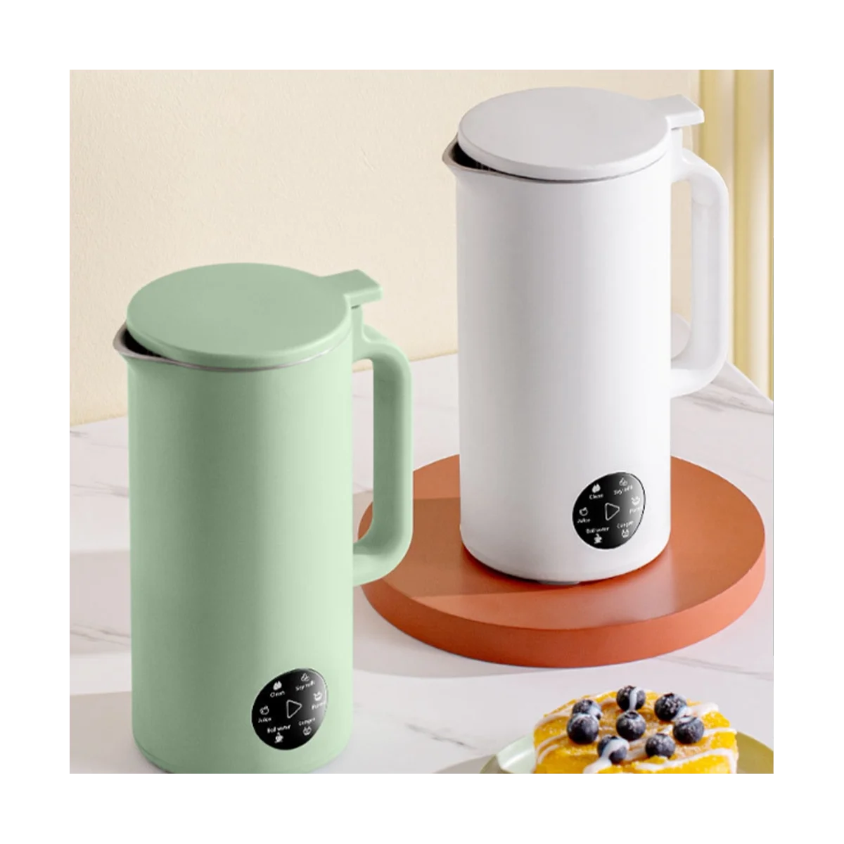 صانع حليب الصويا الكهربائية ، خلاط الطعام ، عصارة ، طاحونة الحبوب ، آلة حليب فول الصويا ، خلاط خالية من مرشح ، الأخضر الاتحاد الأوروبي التوصيل