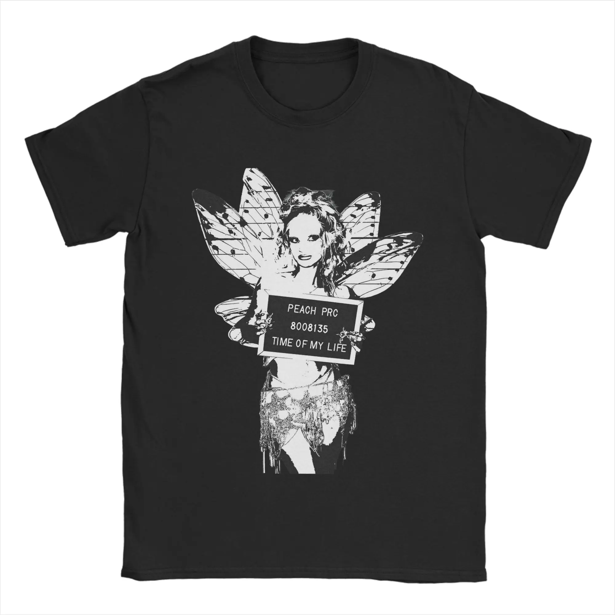 Funny Peachs Prcs Fairy T-Shirt Men Crew Neck Pure Cotton T Shirts  Short Sleeve Tees New Arrival Clothes