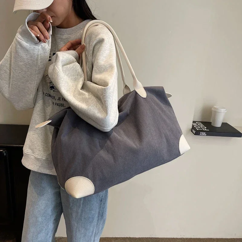 Bolsos de viaje informales lisos con cremallera suave 2024, bolsos de alta calidad para mujer, bolsos cómodos y portátiles de gran capacidad a la moda