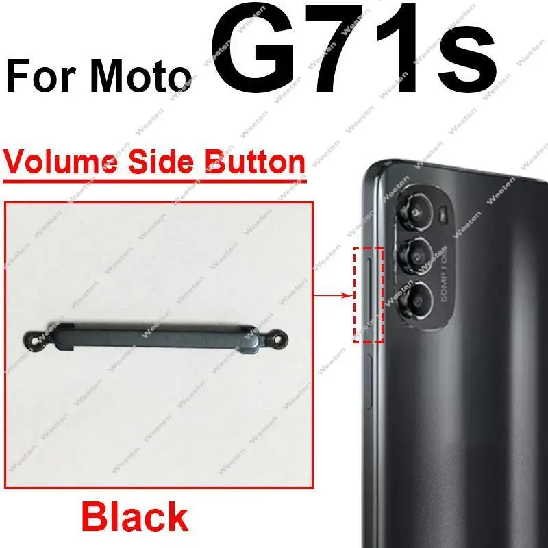 For Motorola MOTO G31 G41 G51 G71 G71S 5G On OFF Button Power Volume Switch Side Keys Replacement Parts