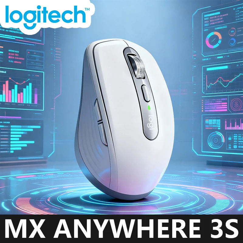 

Logitech MX Anywhere 3S Mouse - Wireless, MagSpeed, 8000 DPI, Quiet Click, 3-Device Sync, Ergonomic, Mac/iPad Compatible