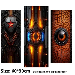 Five Star Mecha Eyes Pattern Electric Scooter Anti-slip Sticker Sandpaper Skateboard Grip Tape Sheet 60*30cm