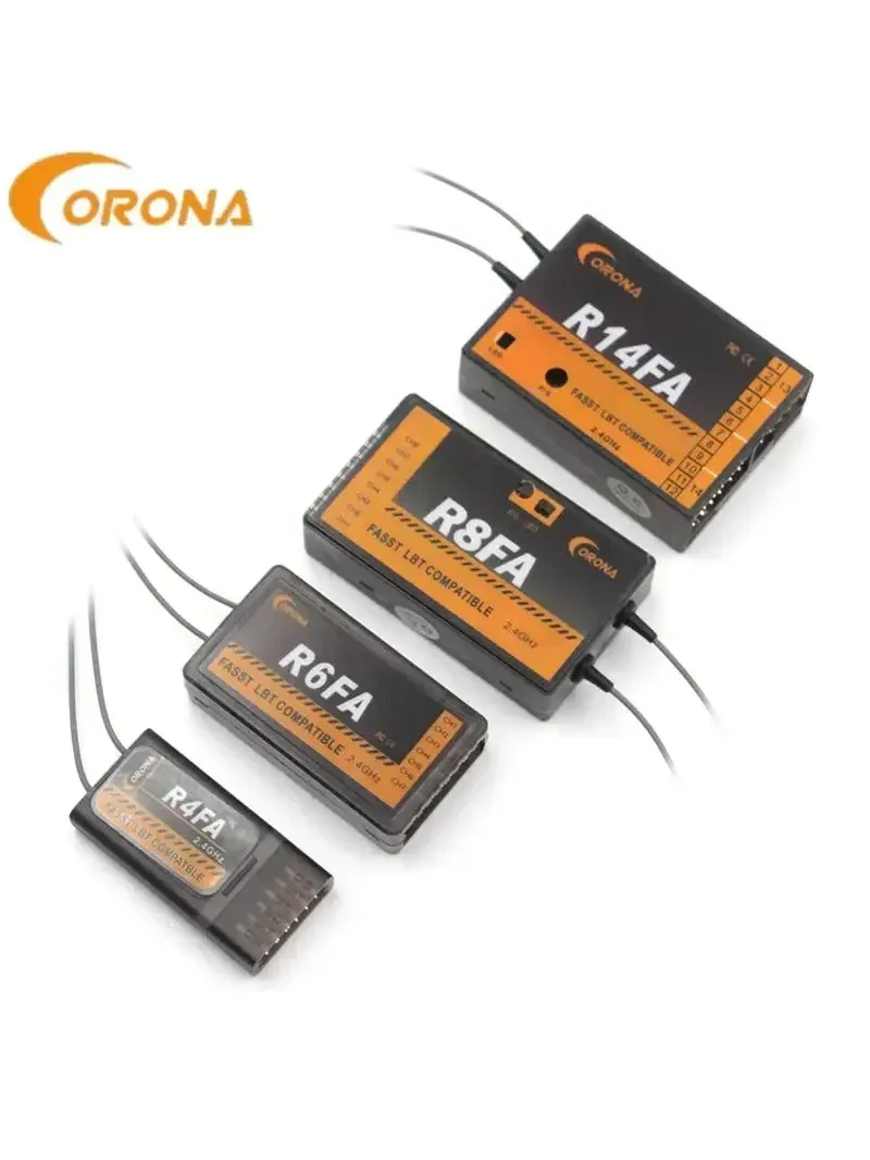 Corona R4FA/R6FA/F8FA/R14FA 2.4Ghz Dual Antenne FASST LBT Compatibel FUTABA Ontvanger Receptor Voor RC FPV Vaste vleugel Drones Onderdelen - afbeelding 2
