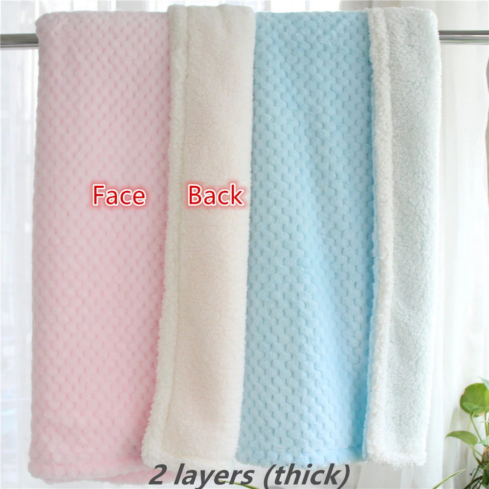 3D fluffy super soft kids bed spread pink blue cozy baby blanket spring toddler bedding quilt coral fleece furry child blanket
