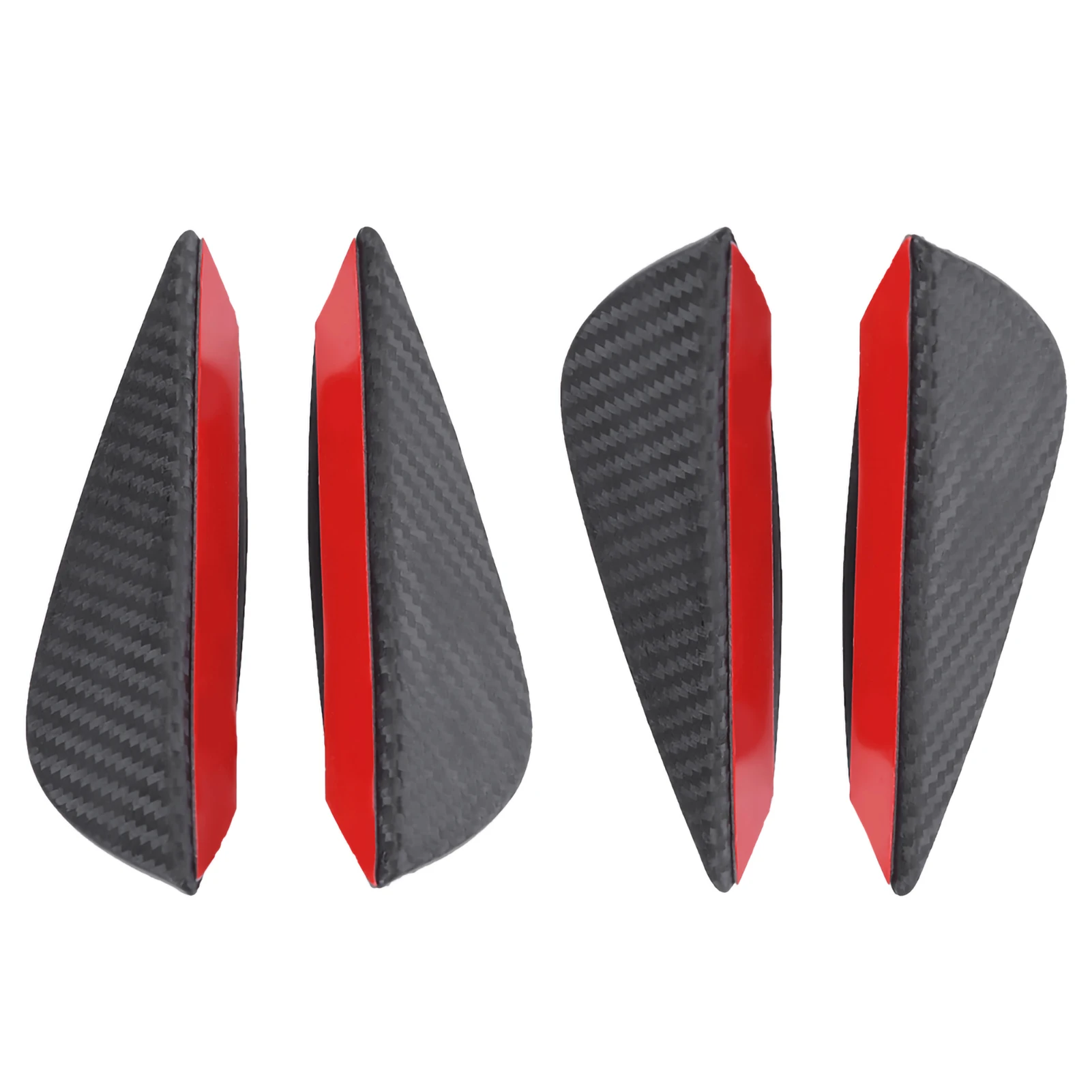 

Front Bumper Fin Spoiler Fin Spoiler Fin Universal ABS Carbon Fiber Car Front Bumper Fins Lip Spoiler Canards Trim Kit