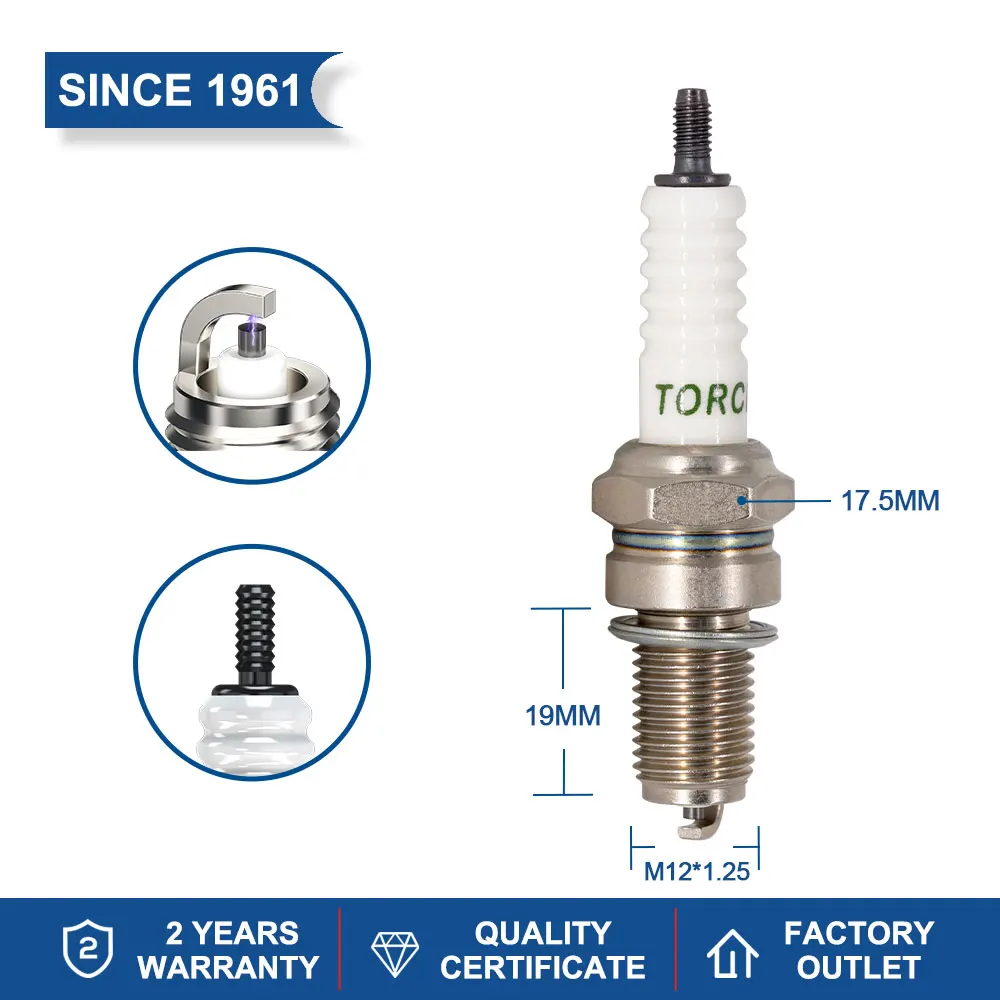 2-8PCS Spark Plugs Torch D7RTC-9 Replace for DPR7EA-9 for DENSO