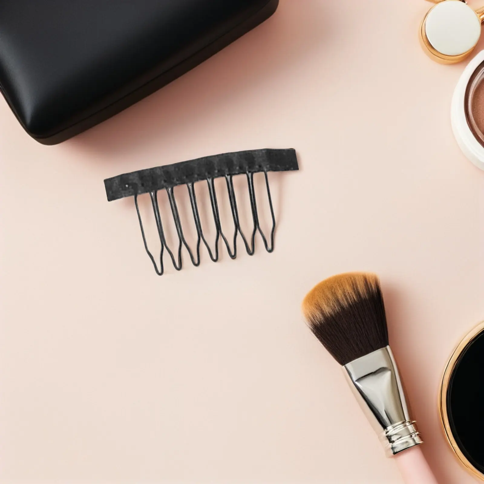 

10 шт. Зажимы-гребни для сеток для волос со стальными зубцами, пришивные, для безопасной фиксации накладных волос, для использования в салонах красоты