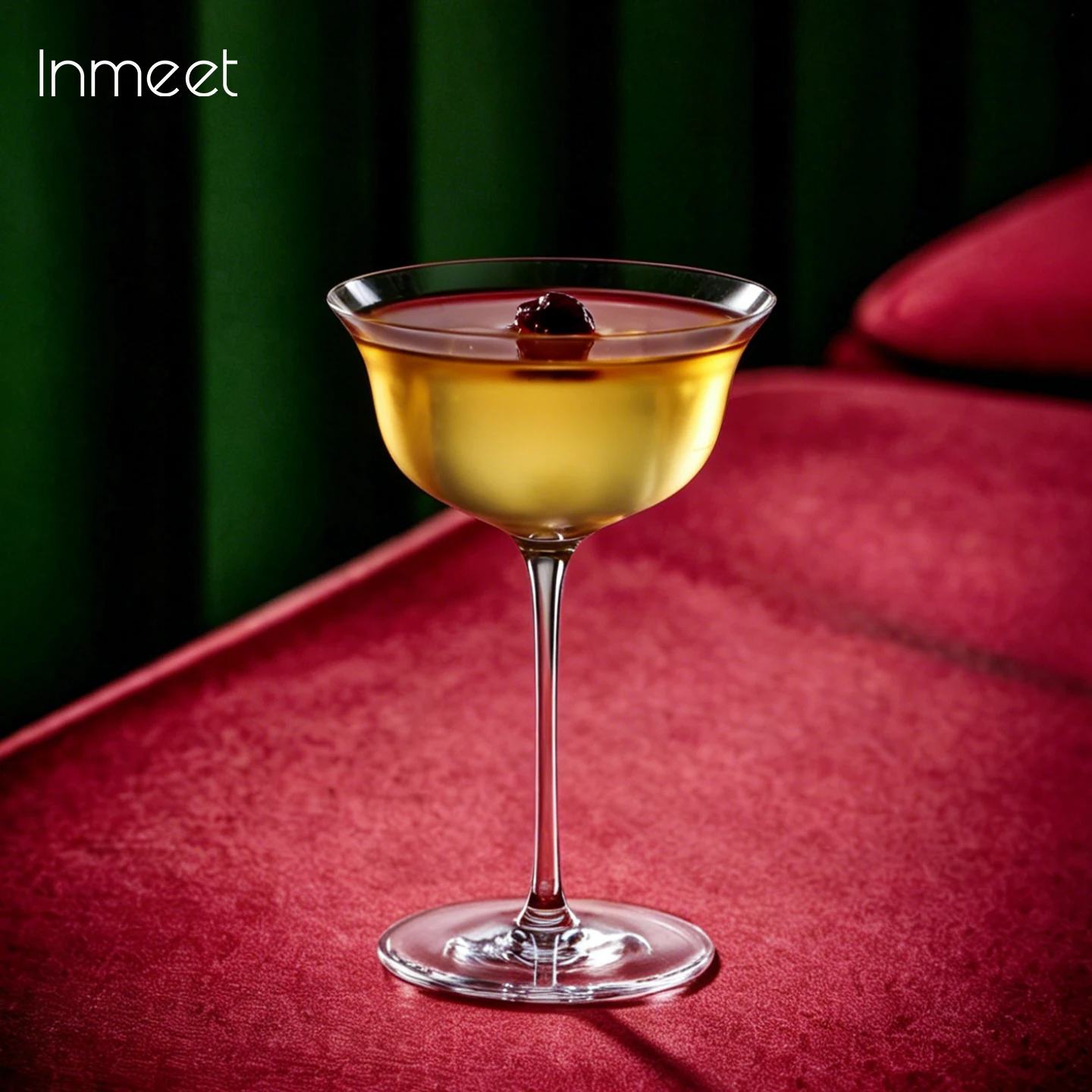 Inmeet Japanese Kimura Style Martini Cocktail Glass Premium Quality Crystal High Footed Champagne Glass for Home Barware