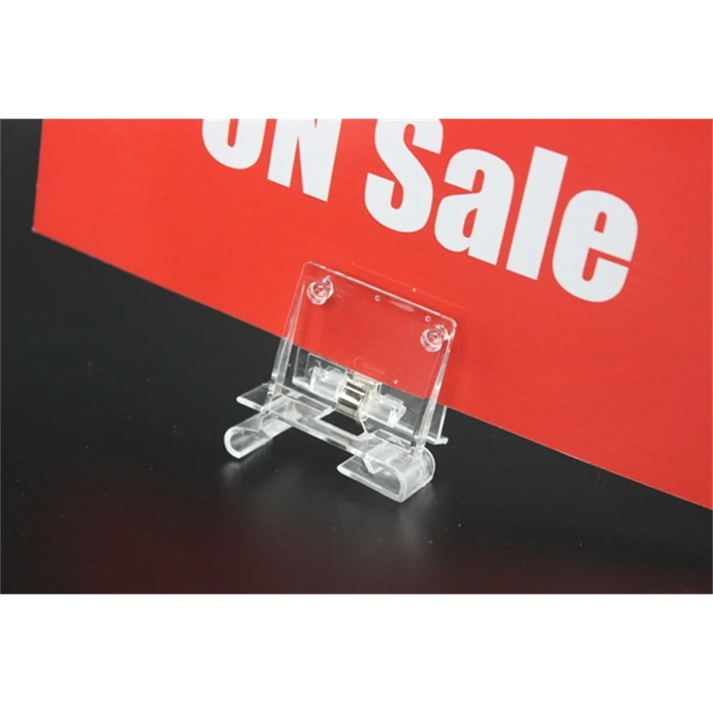 Shelf Channel Pop Clips Plastic Data Strip Sign Promotional Card Holder Price Tag Display Rack Talker Store Aisle Advertising