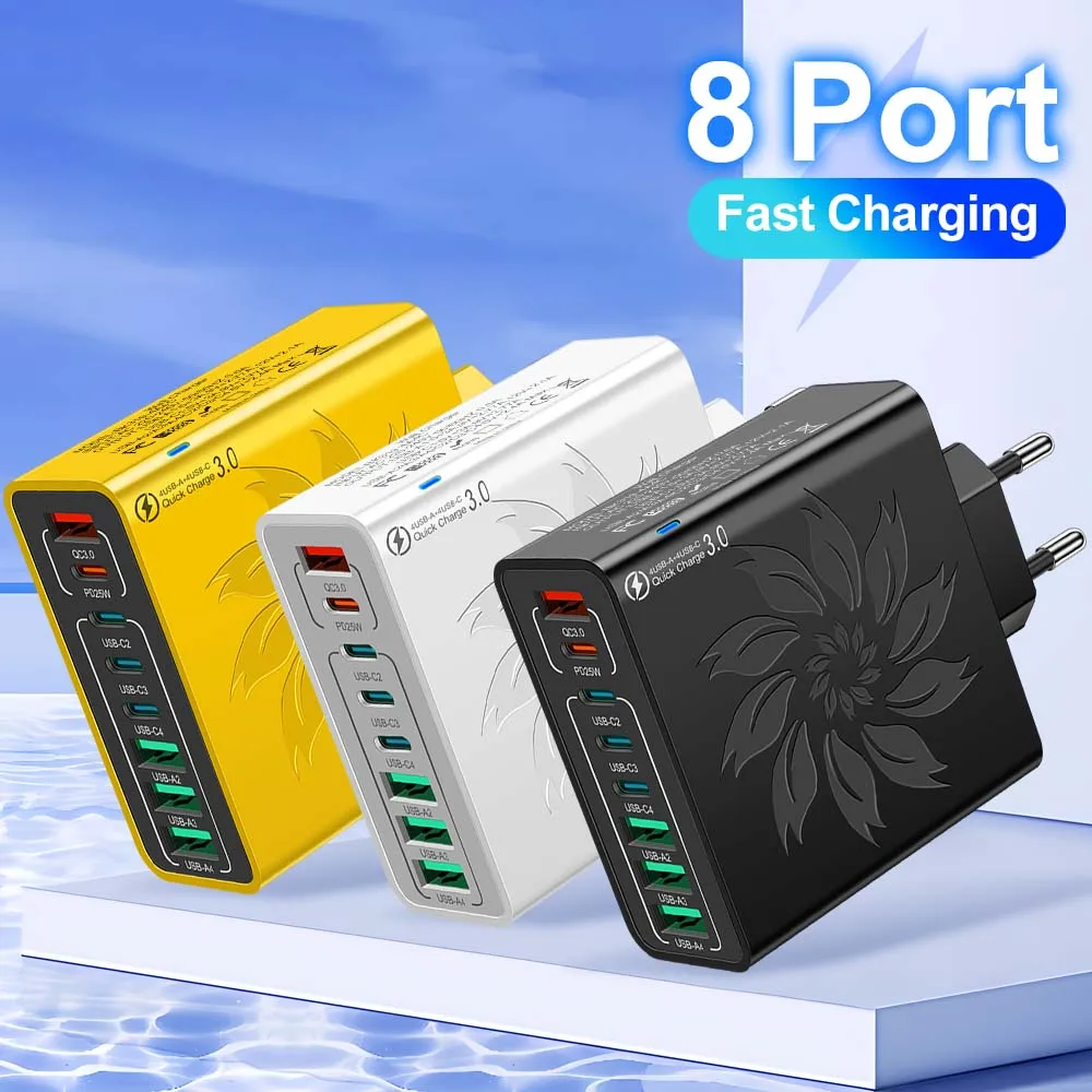 8 Ports 4USB 4PD Ch…