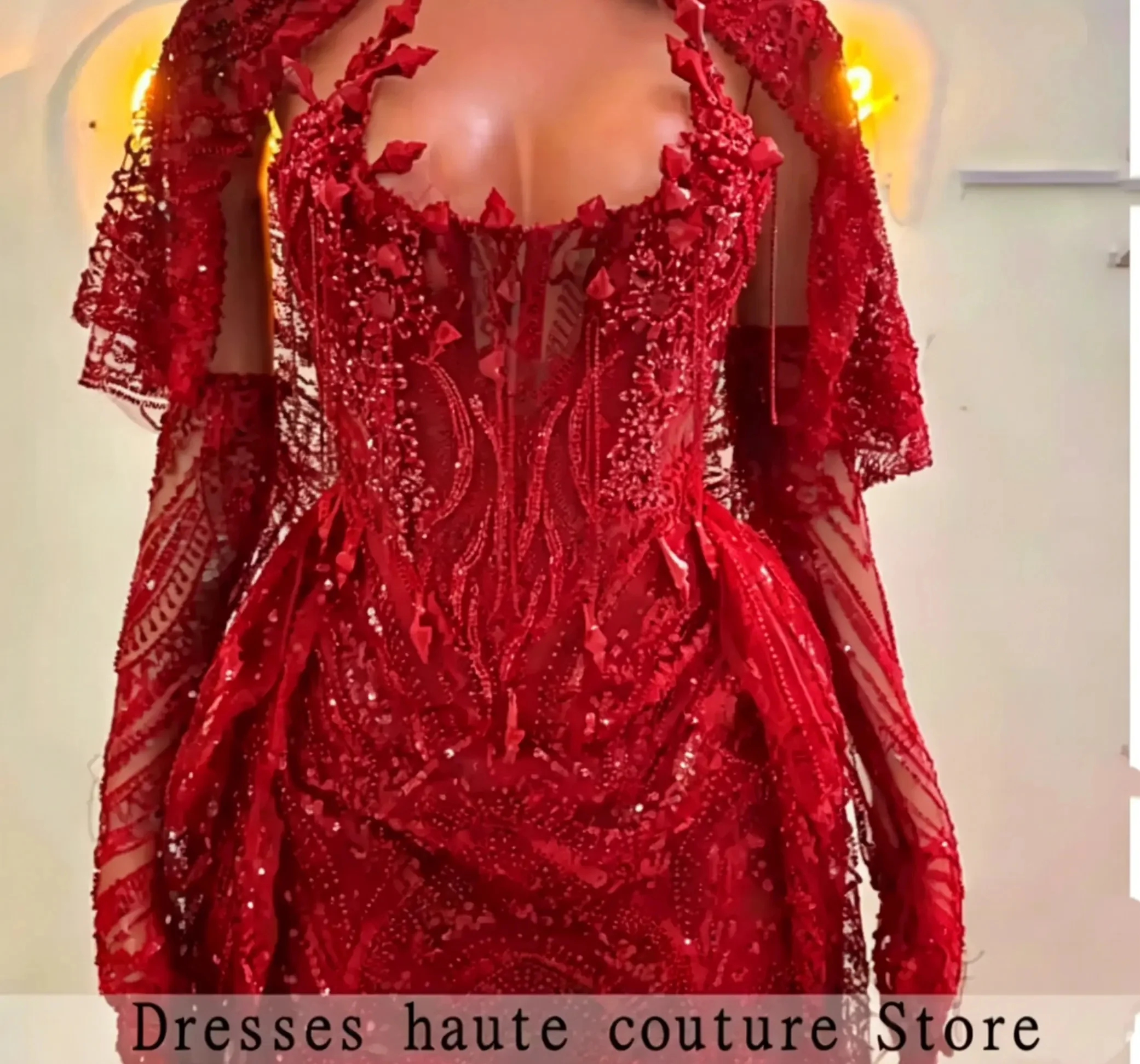 New Customized Shiny Black Luxury Mini Short Prom Dresses With Glove For Black Girl Sparkly Party Gown Mini Cocktail Robe De Bal image 5