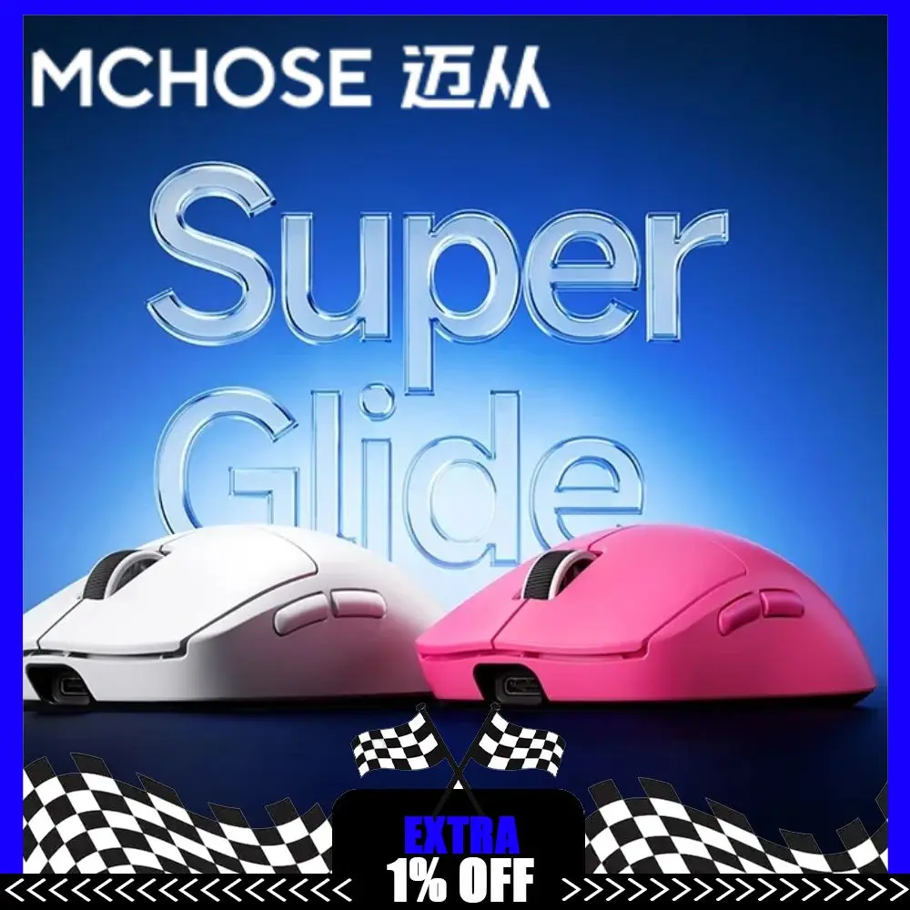 

MCHOSE A5 V3 Wireless Mouse Lightweight Gaming Mouse Dual 8000Hz Polling Rate PAW3395 Sensor Esports Mice TTC Gold Wheel Encoder