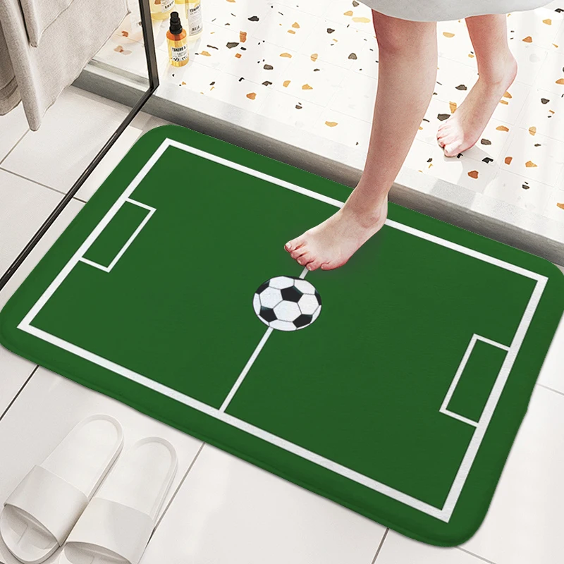 Football Field Area Bathroom Foot Mat Non-slip Custom Doormat Hallway Living Room Floor Carpet Kitchen Bedroom Rug Home