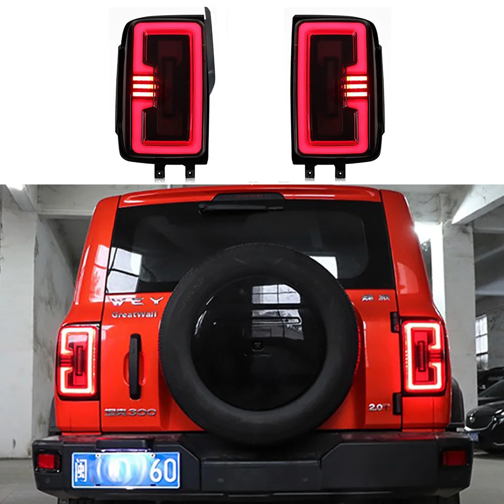 1 paio di fanale posteriore a LED per auto fanale posteriore nero fumé adatto per serbatoio 300 2021-2024 fanale posteriore a Led stile Bronco