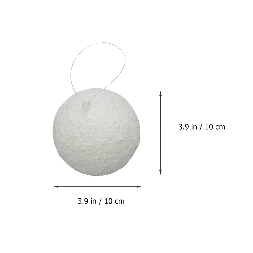 

6Pcs Christmas Ball White High Density Smooth Round Balls for Party Decor Craft Art Projects Tree Decoration Ball