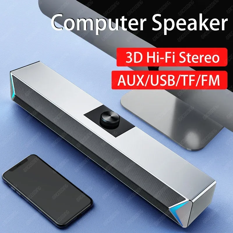 

TV Sound Bar Computer Speakers AUX USB Wired Wireless Bluetooth Speaker PC Home Theater System Surround SoundBar 2024 bocinas