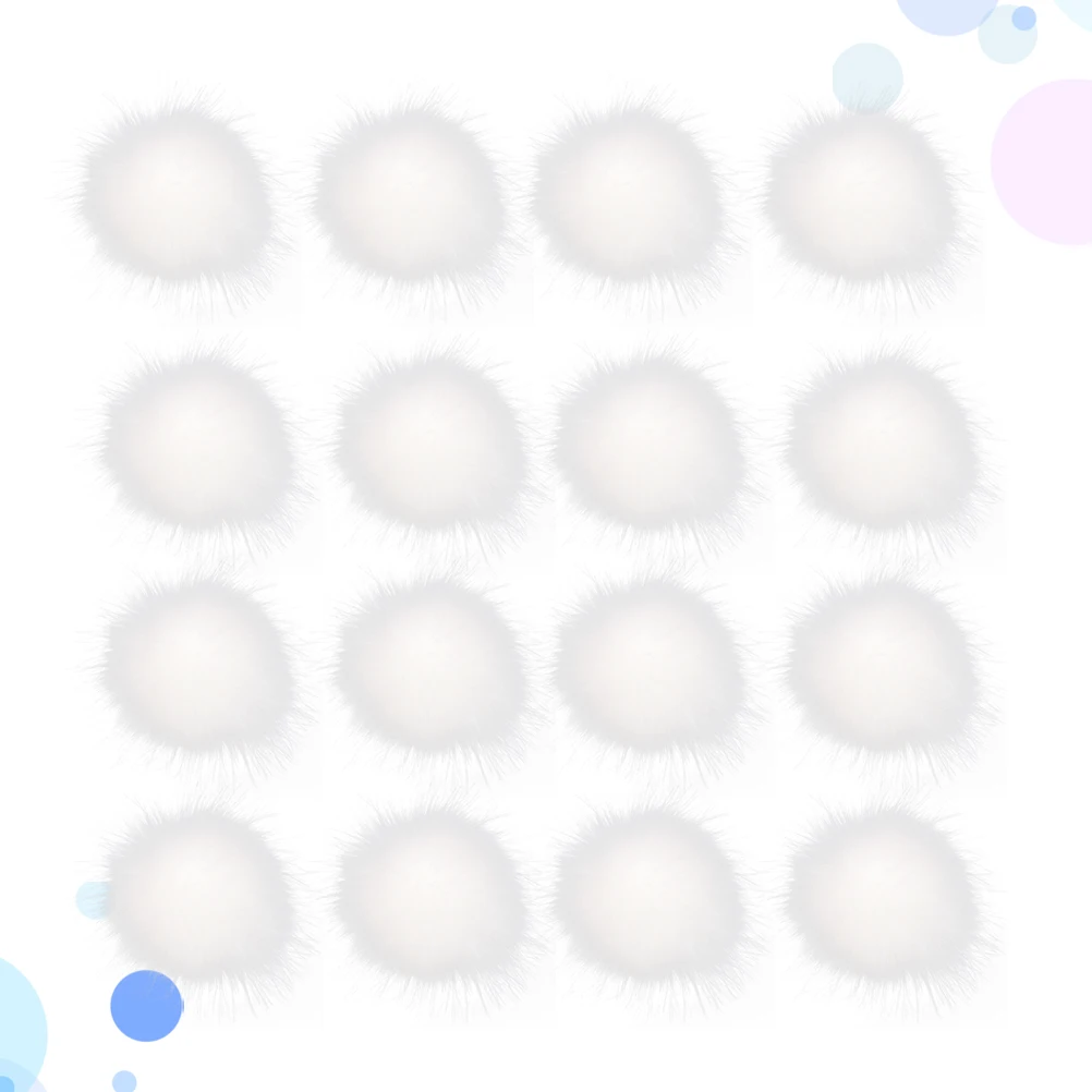 

16Pcs Soft Round Ball Craft Trim for Sweater Hat DIY Decoration Handmade Sewing Applique Accessories 8Cm Base Diameter Elastic