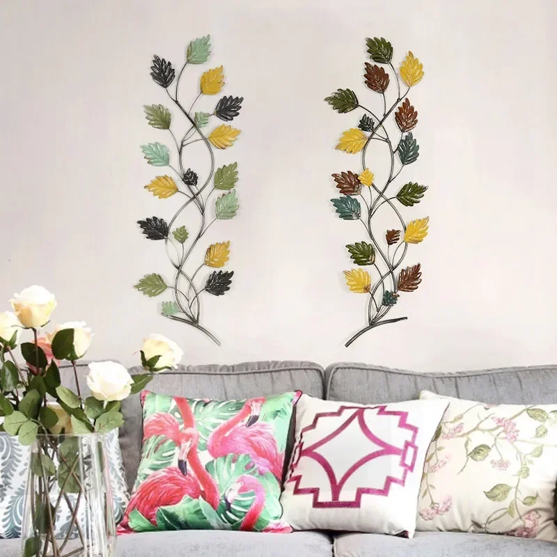 New 3D Chinese Plum Blossom Wrought Iron Wall Art Pendant For Hotel Lobby Entrance Living Room Home Decoration