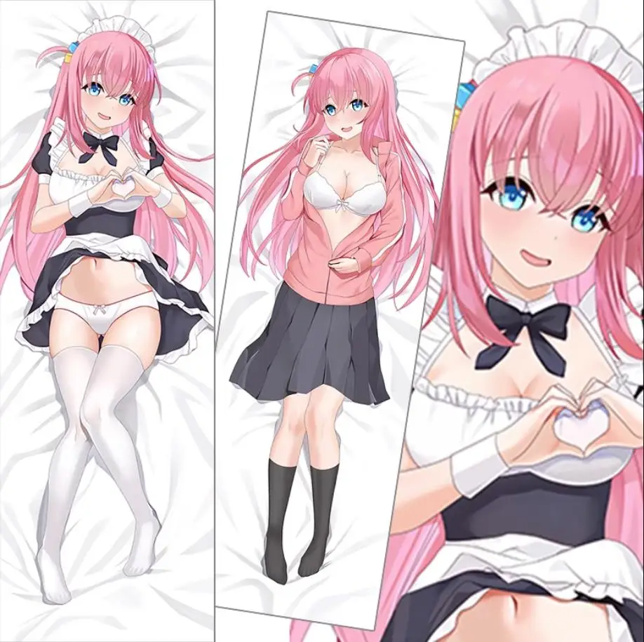 

Anime Decor Pillow Case Bocchi the Rock! Hitori Gotoh Dakimakura Waifu Pillowcase 2-Side Print Hugging Body Cushion Cover Gift