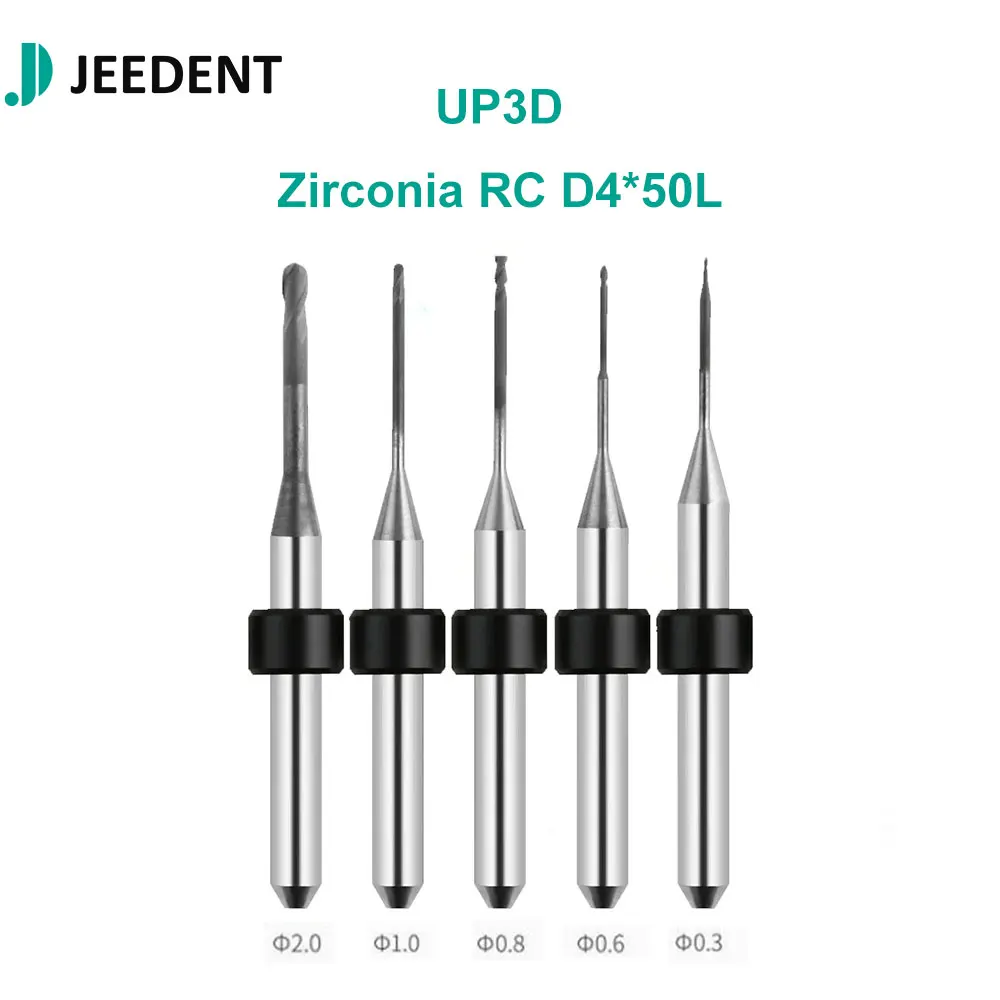 Dental Lab UP3D Milling Burs for Zirconia Lithium Disilicate Milling Tool Diamond Coated DC DLC High Precision 1pc