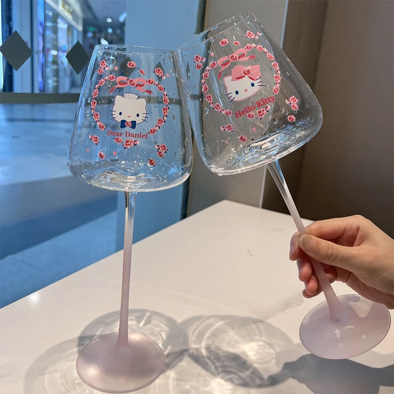 مرحبا كيتي كريستال النبيذ الأحمر الزجاج خالية من الرصاص دائم الشمبانيا الزجاج أنيقة للمناسبات الرسمية كأس الأزواج كأس للنبيذ مجموعة