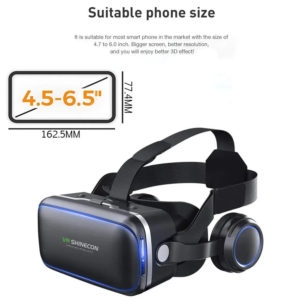 Meg nem látott VR shinecon Változat 6.0 Elvi Tények helmes 3D szemüvegek headse videó Műkődés Gukker számára 4.7-6.53 hüvelykes smartphone