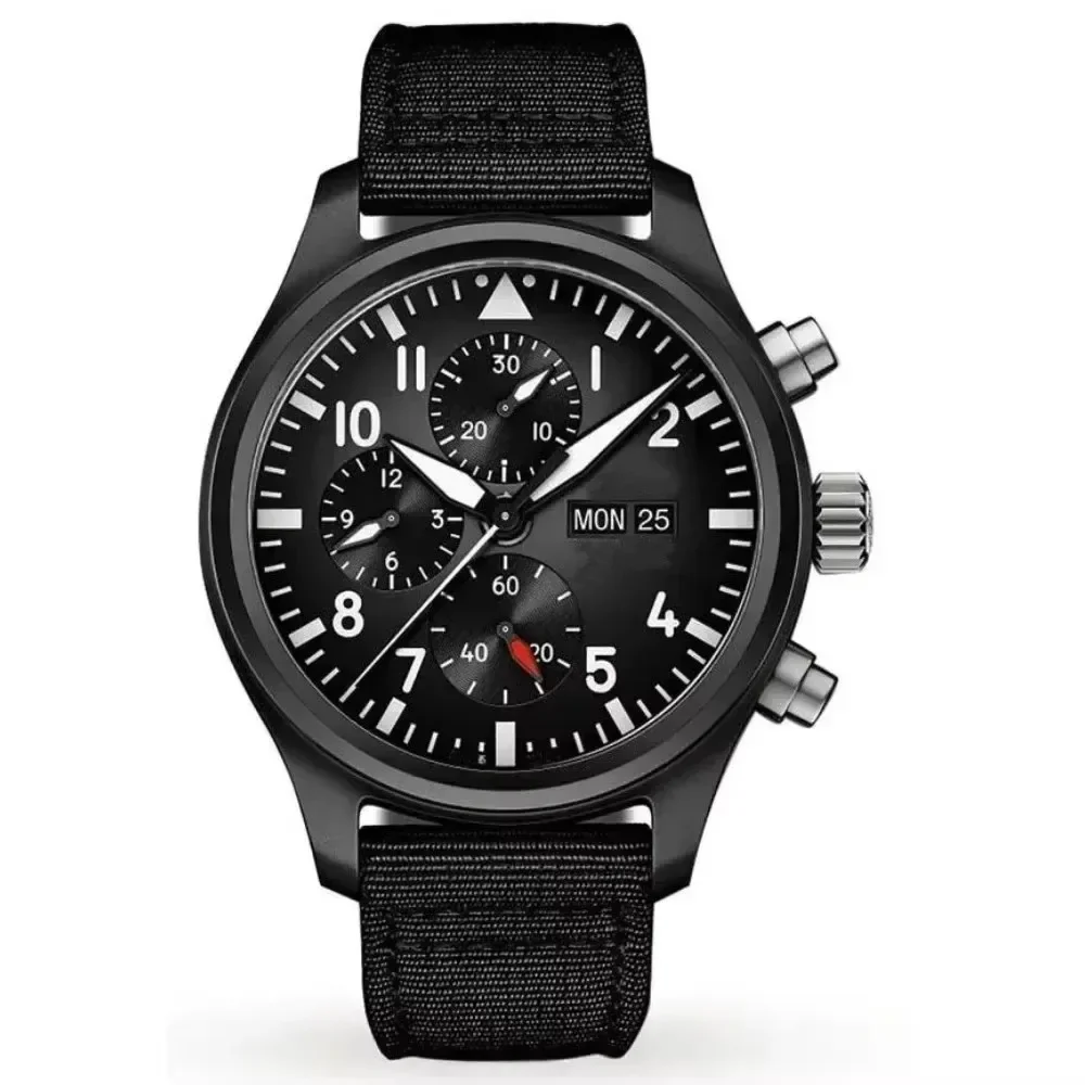 Reloj mecánico automático de alta calidad para hombre Big Pilots Le Petit Prince reloj deportivo de cuero marrón azul 43mm