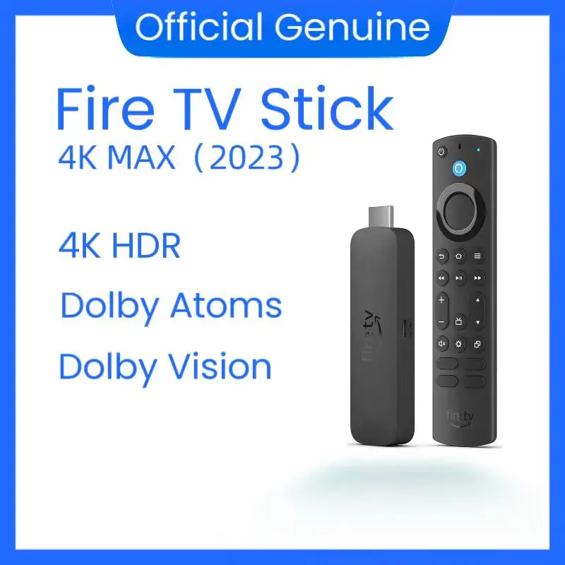 

Original Fire TV Stick 4K MAX, powerful 4K streaming stick with Wi-Fi 6E support, 16GB Storage, Dolby Atmos, Quad-Core Processor