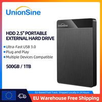 ‌UnionSine 1TB/500GB Portable HDD USB3.0 Ultra-Slim External Hard Drive for PC/PS5/Xbox/TV - Fast Transfer, EU Germany Warehouse