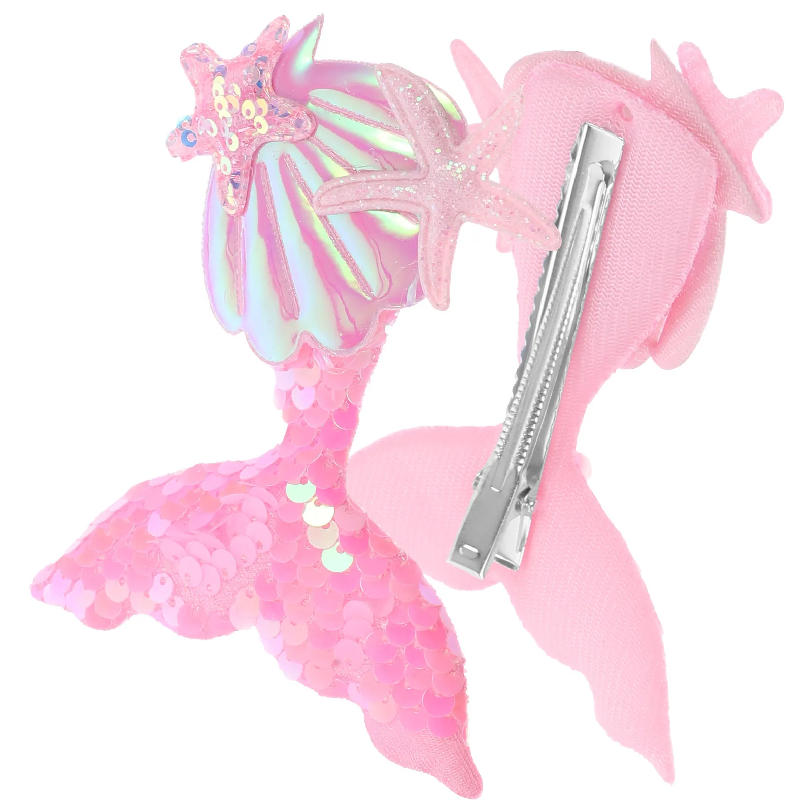 

2Pcs Mermaid Clips Ocean Accessories for Kids Beach Barrettes Girls Wedding Barrettes Toddler Hair Decor